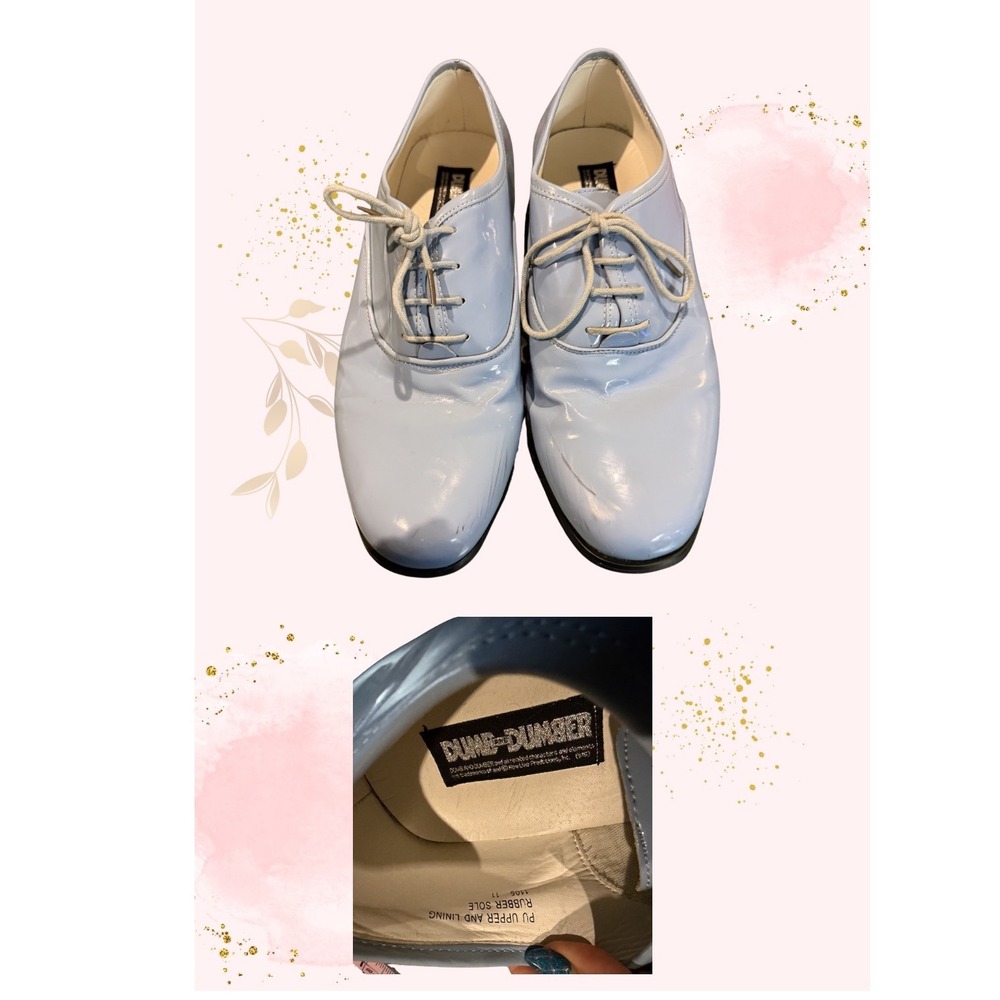 Dumb and Dumber - Blue Patent Costume Tuxedo Dress Shoes‎ - Mens 11